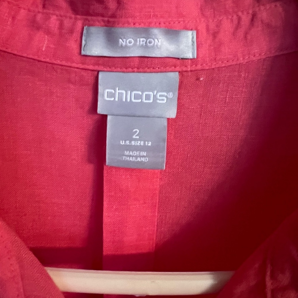 Chico's Vibrant Red Top - Picture 3 of 3
